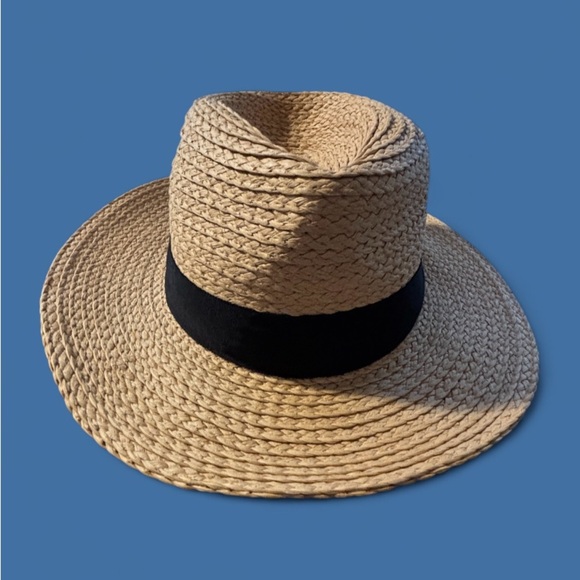 Men's or Women's Hat with Black Band Garden Party Old Money Summer Vacation - Picture 3 of 6